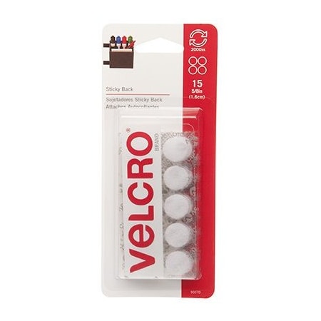 Velcro Brand 58 WHT Hook And Loop Coin 90070